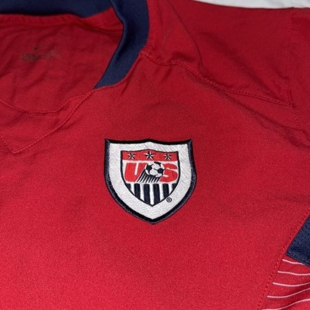 Nike Team USA Red Soccer Jersey Serna #17 Mens L Polyester Made In El Salvador - Picture 5 of 11